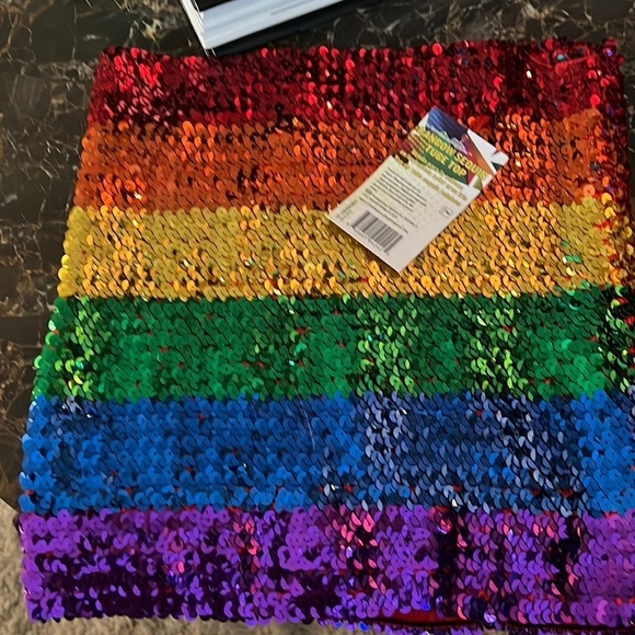 RAINBOW sequin tube top - Picture 1 of 1